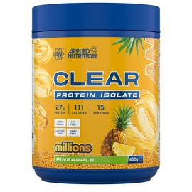 Applied Nutrition - Clear Protein Isolate - Juice Style Dairy Free Protein - Best Clear Protein Powder - Best Protein Isolate - Supports Muscle Growth - (450g - 15 Servings) (Millions Pineapple)