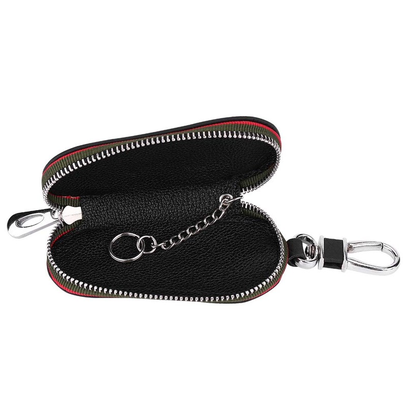 KIMISS Key Case Holder, Universal Car Auto PU Leather Zipper