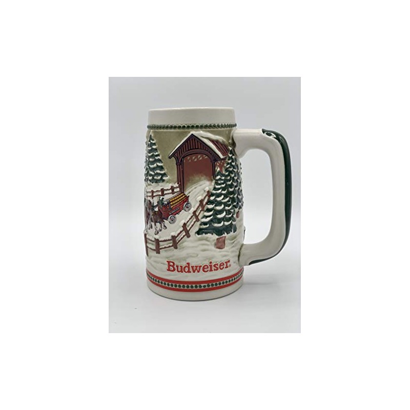 1984 Budweiser Beer Stein Holiday Stein Clydesdales As They Crossed