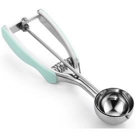 Spring Chef - Mint Medium Cookie Scoop for Baking, Melon Baller Scoop, Multifunctional #40 Scoop with Trigger Release, 1.7 Tbsp Stainless Steel Scooper for Food, Ice Cream, Cookie Dough Scoop