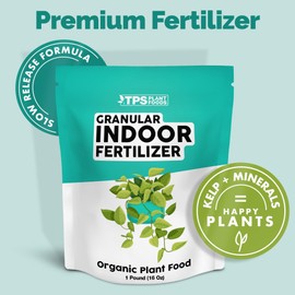 TPS NUTRIENTS Organic Indoor Plant Food, Slow Release Dry Granular Fertilizer for Indoor Houseplants (6 Ounces)