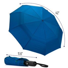 Mr. Pen- Windproof Travel Umbrella, Cyan-Blue, Automatic Umbrellas for Rain, Compact Umbrella, Travel Umbrella Compact, Umbrella Windproof Umbrella, Umbrellas for Rain Windproof, Portable Umbrella