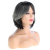 Women Short Grey Bob Wig with Bangs Synthetic Modern Cosplay