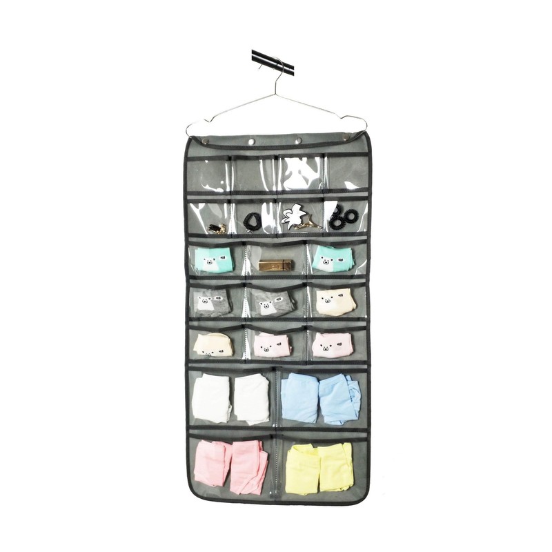 NIMES Hanging Closet Underwear Sock Bra Organizer Dual-Sided Accessories Storage