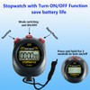 Bairnqner Stopwatch Timer with Countdown, ON/Off Simple Operation No Clock