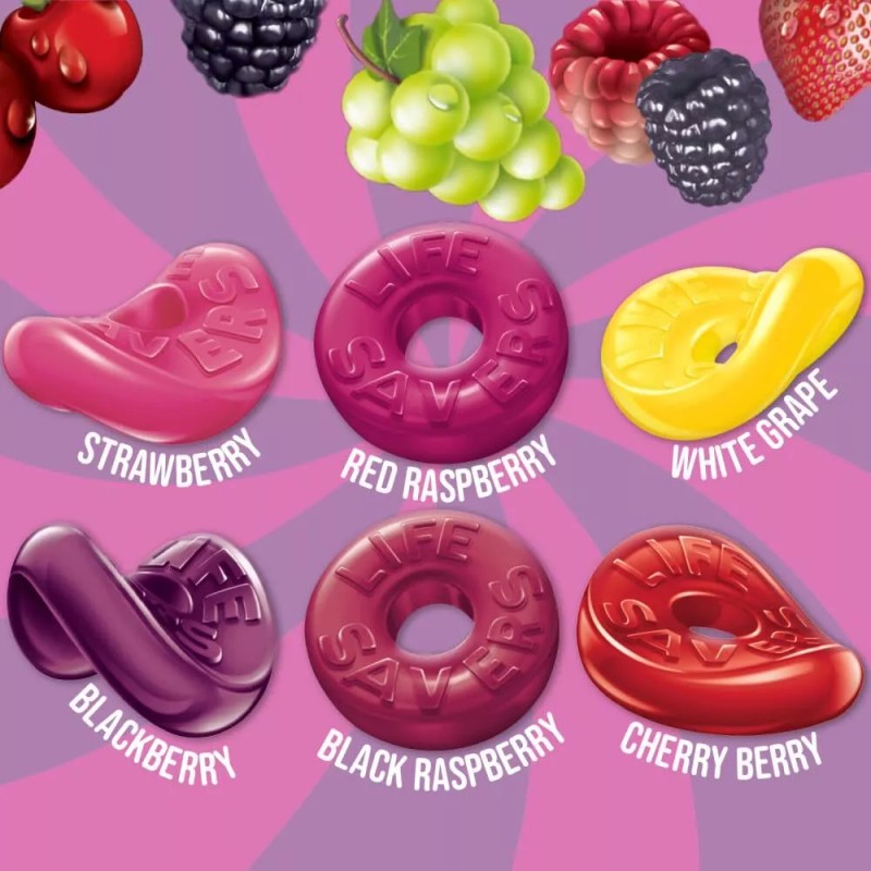 LIFE SAVERS Wild Berry Gummies Candy Bag, 7 Oz (Pack