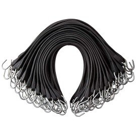 41" Inch 25 Pack Rubber Bungee Cords with Metal Hooks for Flatbed Trucks- Heavy Duty Tarp Tie Down Straps