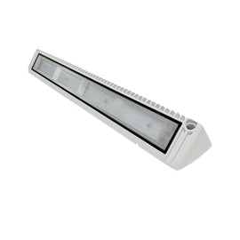 QHLightlux RV LED Porch Exterior Utility Lights, 18 inch Down Angle Flood Beam Awning Light, 3000K Warm-White 12V/24V DC 3600 Lumen, White Finish Aluminum Housing, for RVs Trailers Campers, 1 Pack