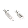 YINETTECH 50pcs 6.35 mm Crimp Flat Plug Socket 1.0-2.5mm² Spade