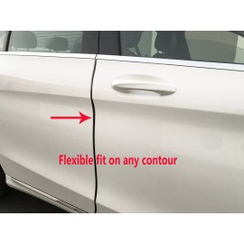 MyFrameAccessory 4PCS BLACK Door Edge Scratch Protector Guard Trim Molding For Jeep 2002-2018