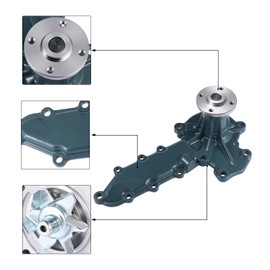 AULINK 1A051-73030 Water pump (C&U Bearing) For Kubota KX91-3S KX161-3 KX121-3, For Bobcat 5600 325 430 S130 S150 S160 S510 S530 T110,1A051-73035 1A051-73032 1A051-73036