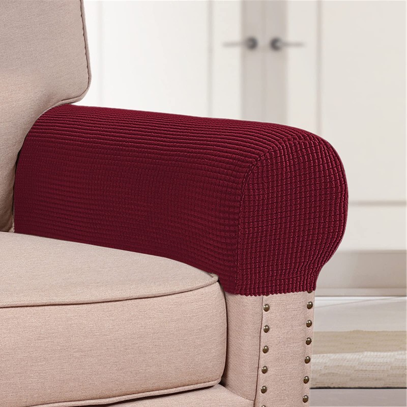 GAMUKAI Stretch Armrest Covers Spandex Jacquard Arm Covers for Chairs