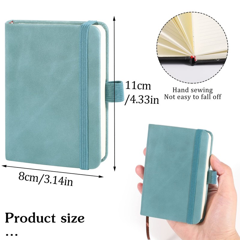 2 Pack Mini Notebooks, 3.15 ×4.33 Inch Pocket Notebook Small
