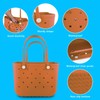 Rubber Beach Tote Bag - Waterproof Washable Durable Open Purses