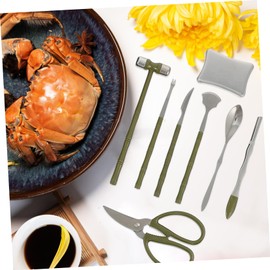 BIUDECO 8Pcs Crab Tool Set Stainless Steel Crab Shellers Forks and Scissors for Portable Kitchen Utensils for Home Restaurant Picnic Use Stylish and Easy to Store