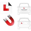 Fully Magnetic Car P-Plates Red L Plate 2 Pack for