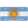 Argentinian, Argentina Flag Decorative Car Front Sublimated License Plate, 0.025