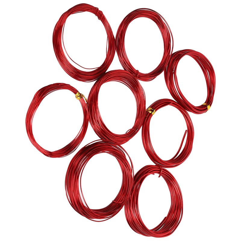 8 Rolls 0.6‑3mm DIY Jewelry Beading Wire Aluminum Craft Wire