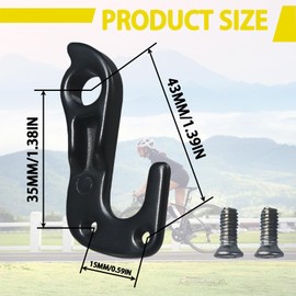 TenaLucy Derailleur Hanger for Bicycles, Derailleur Hanger Cube Rear Derailleur Hanger Bicycle Screws Aluminium Alloy Replacement Part Bicycle Accessories Tail Hook, for Mountain Bike Cycling (Black)