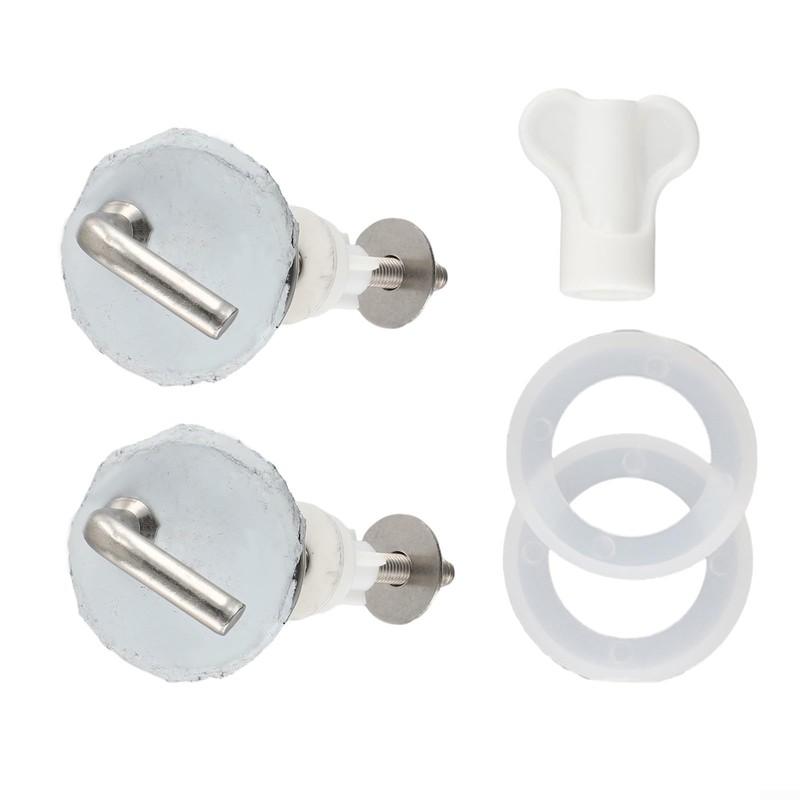 2 x Toilet Seat Hinges Toilet Seat Fixings Fixings Top
