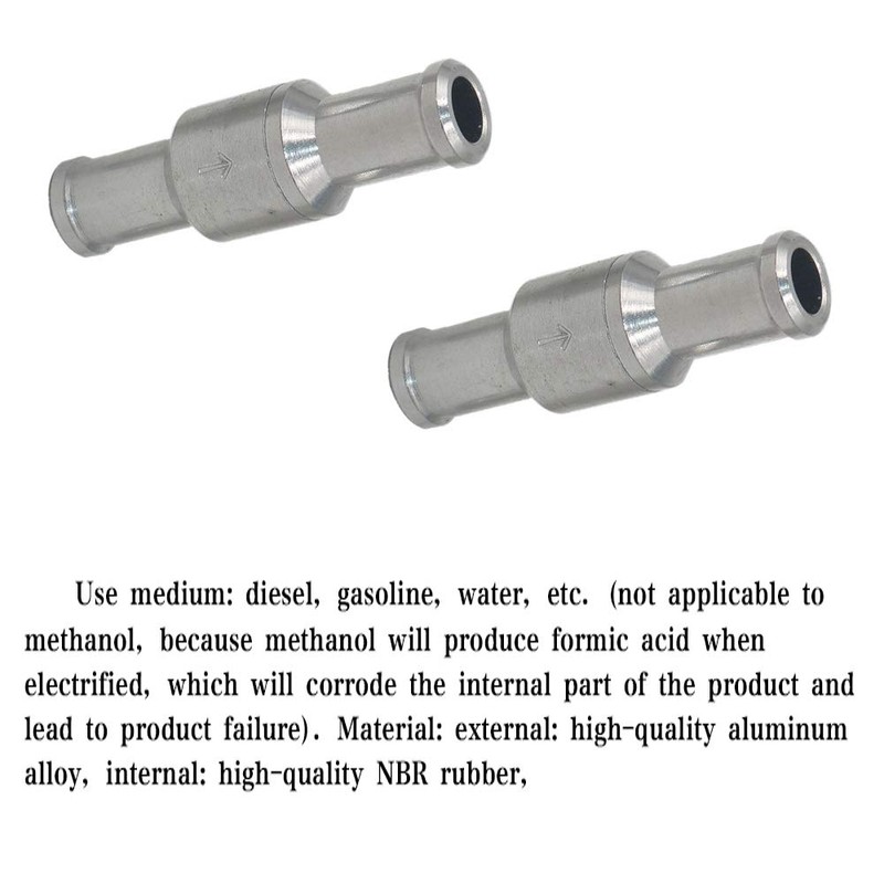Acxico 2Pcs Brake Servo Booster No Return Inline Check Valve