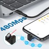 QIANRENON USB C to Micro USB Charging Data U Shaped