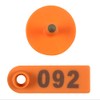 ANCLLO 100 Pack Pig Ear Tags Orange Medium Plastic Livestock