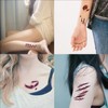 50PCS Temporary Tattoo for Halloween Simulated Scar Tattoo Sticker