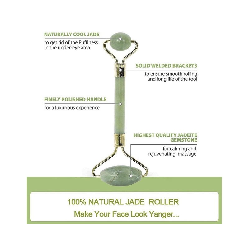 Rodillo de jade natural y juego de gua sha
