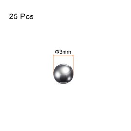 sourcing map Pack of 25 Ball Bearing Balls, 3 mm Diameter, G10 Precision Metal Balls, Ball Bearings, Steel Balls for Bicycles, Skateboard, Wheels, Silver