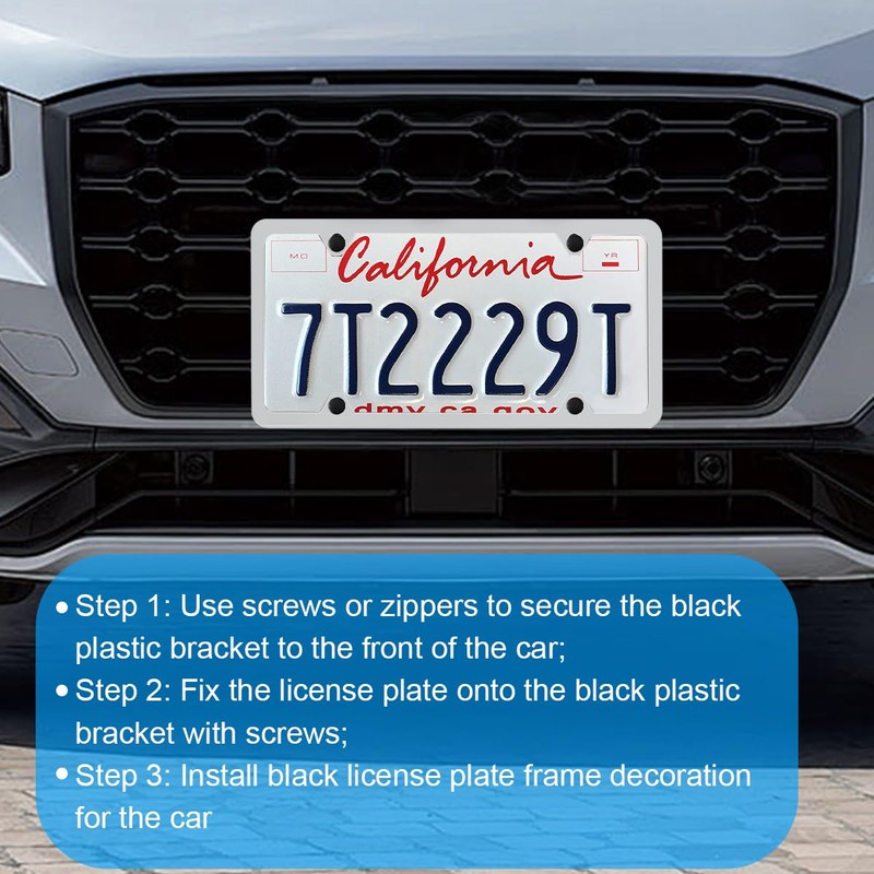 Sandfren Car License Plate Bracket Holder, Stainless Steel Vehicle Tag