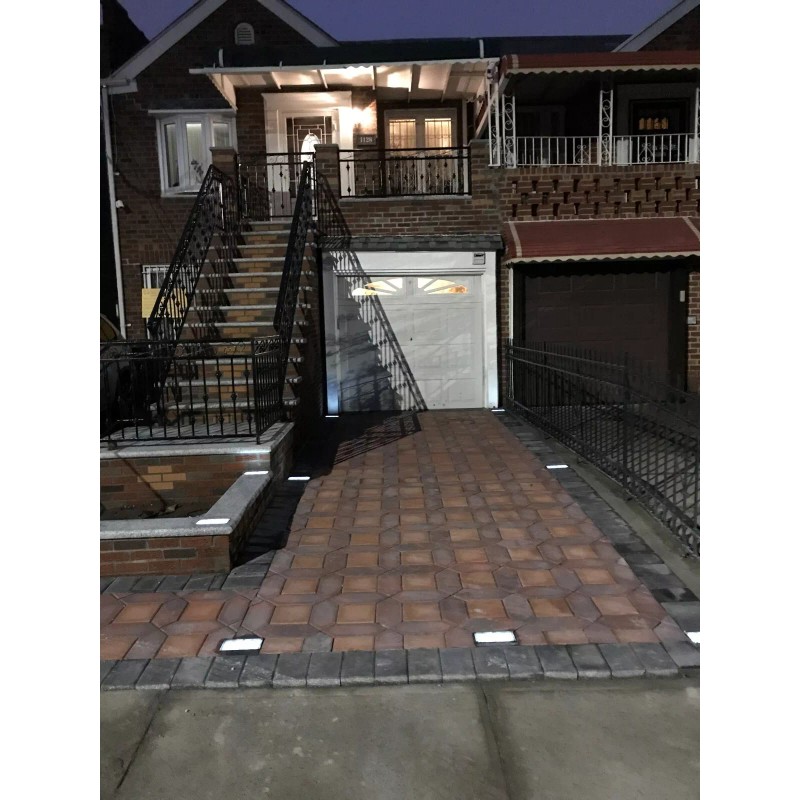 ShopTJB 3-Color Dimmable Solar Landscape 4"x8" Brick Paver Lights w/Remote