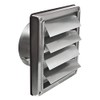 Backflow Flap 100 mm Ventilation Grille Stainless Steel with Moving