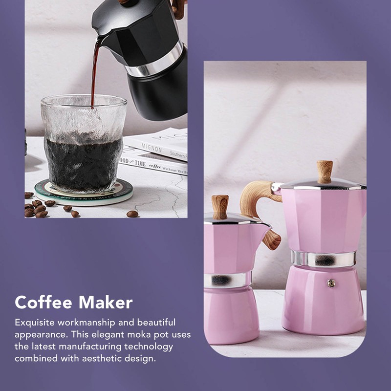 150ML Moka Pot Home Classic Italian Style Aluminum Moka Pot