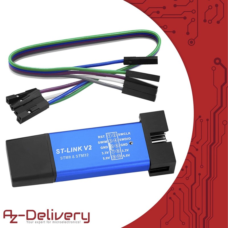 AZDelivery ST-Link V2 Mini Debugger And Programmer Emulator