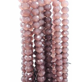 Czech Crystal Spacer Beads Opaque Lavender 8mm Rondelle Qty: 30