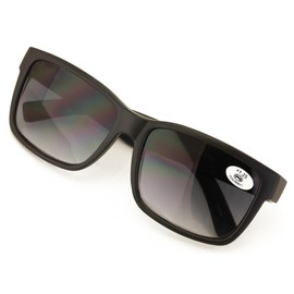 V.W.E. Large Men Progressive Bifocal Reading SunGlasses - UV400 Protection Reader - No Line Or Bubble - Squar Sport (Black/Black, 1.75, x)
