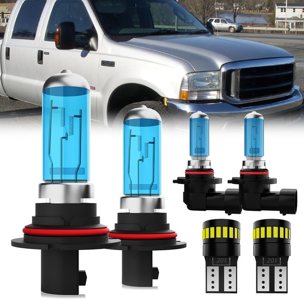 LECCIBUB Headlight Bulbs License Plate Lights Fit For Ford F350/450/550
