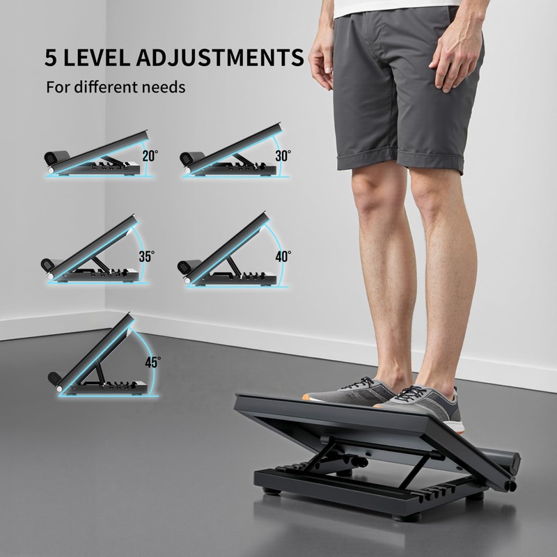 PROIRON Steel Slant Board for Calf Stretching，5 Adjustable Incline Stretch