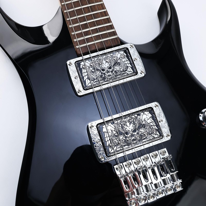 OVSAL 2 PCS Metal Humbucker Pickup Ring for Neck and