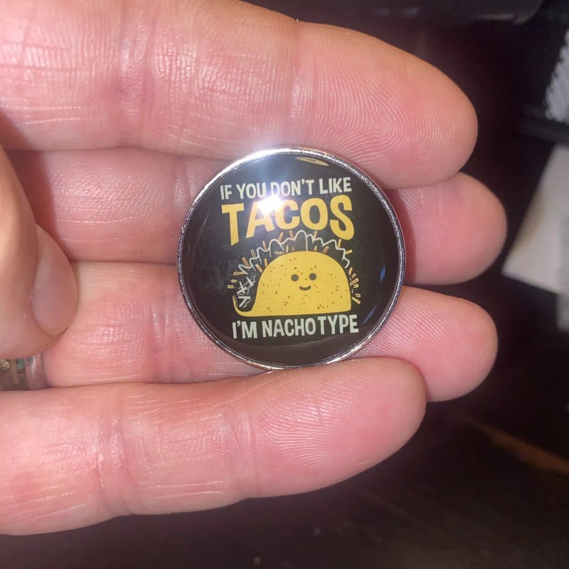 Taco Bell Live Mas Hat Pin Mild Fire Hot Sauce