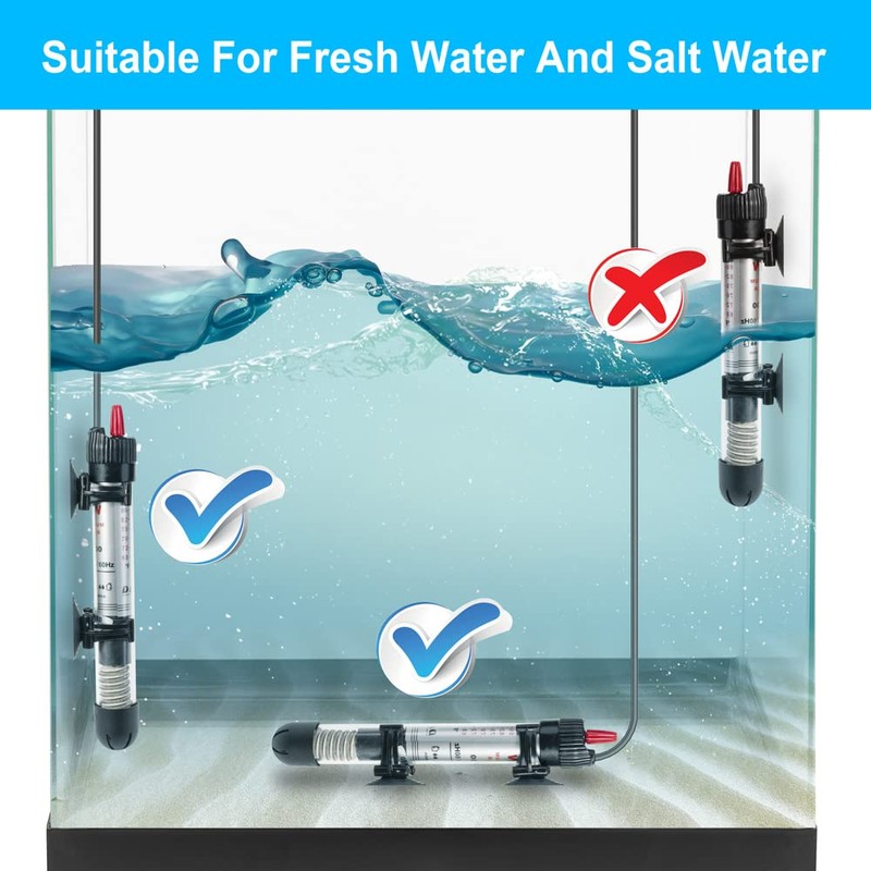 DaToo 50 Watt Aquarium Heater Submersible Adjustable Temperature Fish Tank
