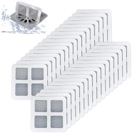 Floor Drain Stickers, Pack of 100 Shower Drain Hair Catcher Net Stickers Shower Strainer Drain Hair to Prevent Clogged Drains for Bathroom, Kitchen, Bathtub, Sink