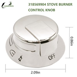 4 pcs 318569904 Range knob cooktop Burner knob Compatible with Electrolux Frigidaire Replace PD00061227 3514026 AP5809436 PS9495257 EAP9495257