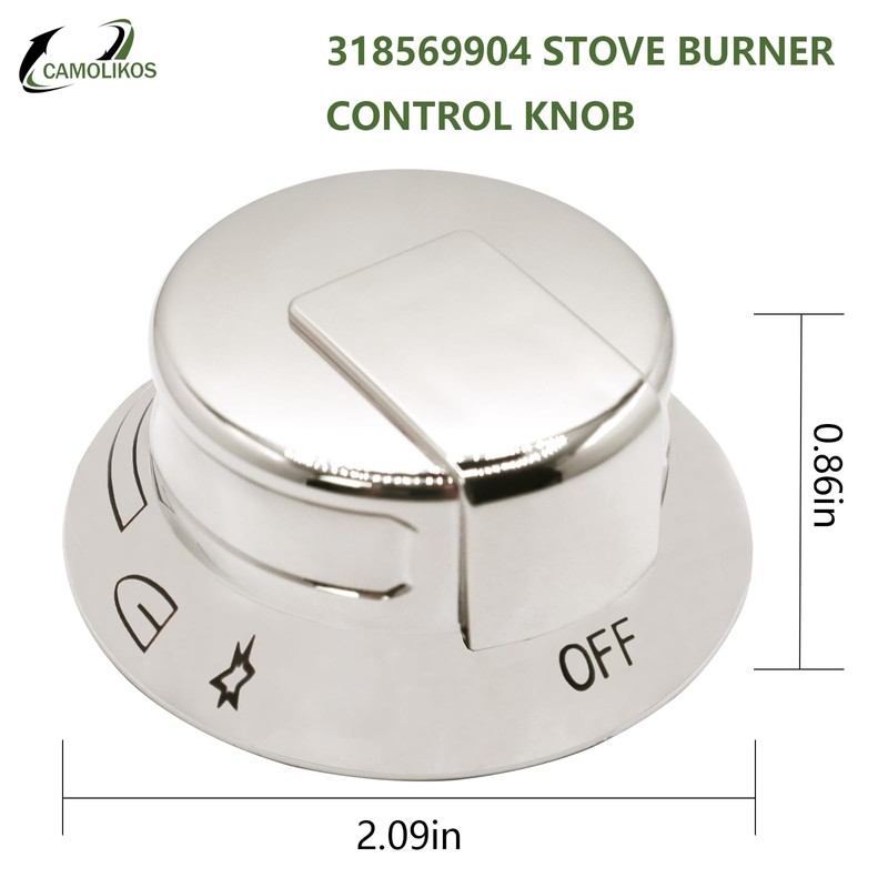 4 pcs 318569904 Range knob cooktop Burner knob Compatible with