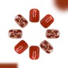 Short Press on Nails Square MABKJLF Autumn Fake Nails Petite