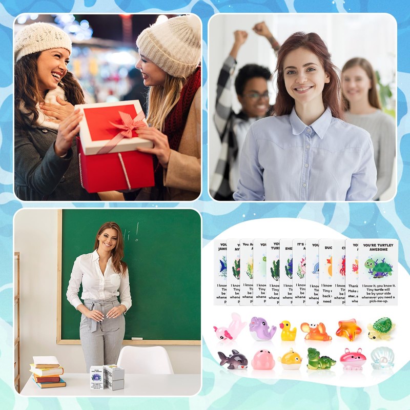 Halloscume 96 Sets Employee Appreciation Gift Box Bulk Mini Resin