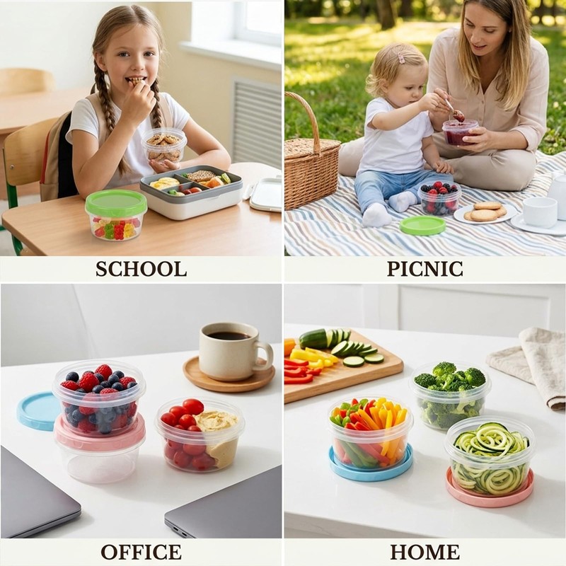 VINATO 12Pcs Contenitori Piccoli per Alimenti, 200ml Contenitori per Congelatore