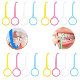 Pack of 16 Aligner Removal Tool, Remover for Invisible Braces, Aligner Removal Tool Braces Hook Braces Remover for Invisible Braces, Oral Care (4 Colours)