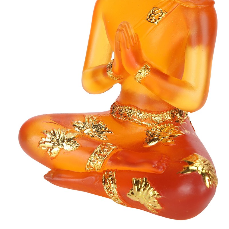Transparent Sitting Buddha Statue Resin Buddha Figurine Sculpture Home Office